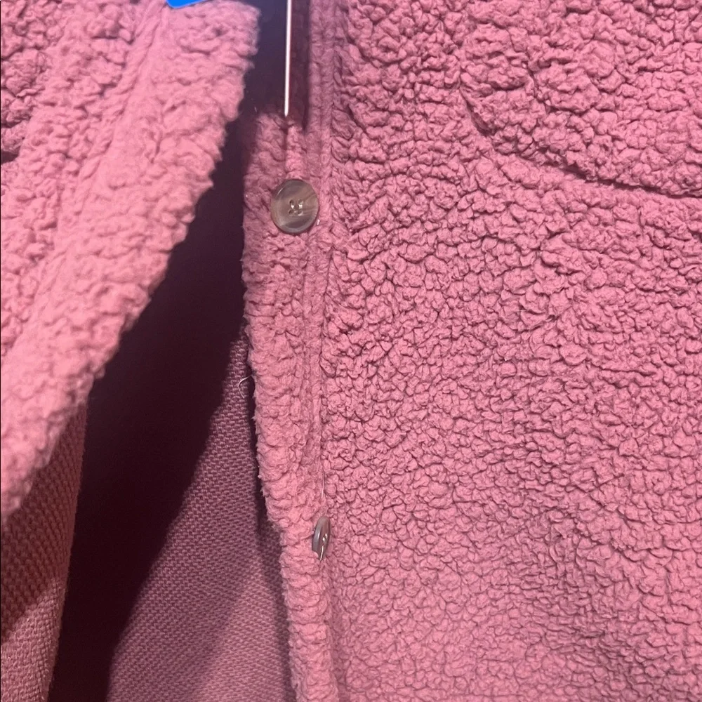 32 Degrees Heat Women's Pink Sherpa Jacket Sweater Button Down size Medium/Large - Picture 6 of 9